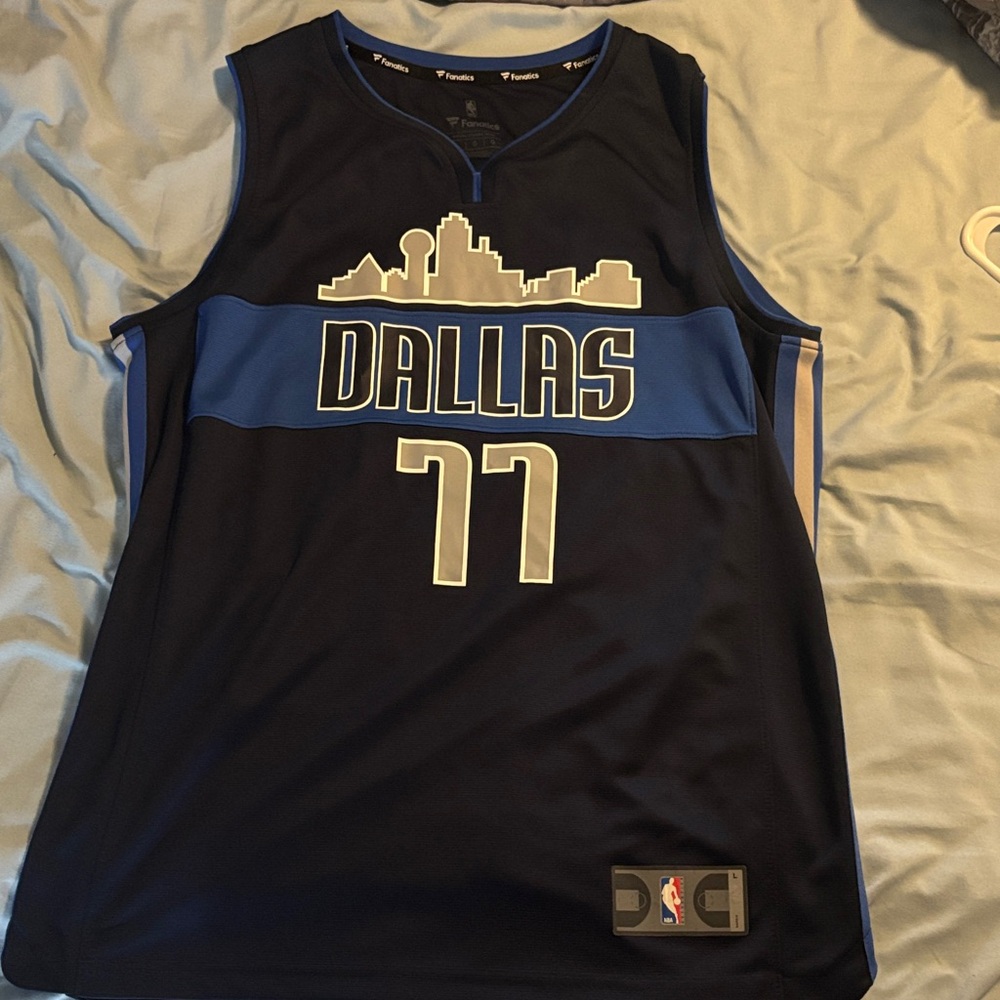 Fanatics Black and Blue Basketball Jersey